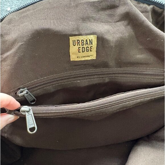 Vykon Activelogix Urban Edge Blue Canvas Brown Leather Travel Bag Handles Strap - Picture 4 of 16